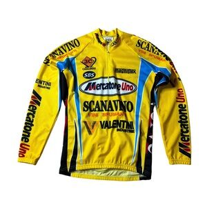 Yellow Long Sleeve Cycling Jersey